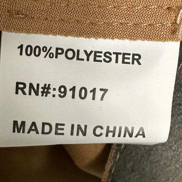 Solitaire Open Front Jacket Womens M Gray Faux Suede Floral Boho Cottagecore - Picture 5 of 5